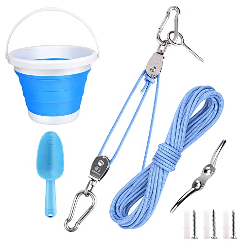 FUCNEN Kinder-Riemenscheibensystem & Faltbarer Eimer Baumhaus Zubehör Flaschenzug Kinder Outdoor Seilzug für Spielhaus/Baumhaus Seilzug/Flaschenzüge & Faltbarer Eimer & Seil Kit Gartenspielzeug FUCNEN Kinder-Riemenscheibensystem & Faltbarer Eimer Baumhaus Zubehör Flaschenzug Kinder Outdoor Seilzug für Spielhaus/Baumhaus Seilzug/Flaschenzüge & Faltbarer Eimer & Seil Kit Gartenspielzeug von FUCNEN