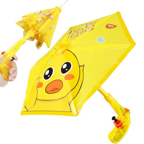 2 Stück Regenschirm Wasserpistole Kinder, Wasserspritzpistole Regenschirmabwehr Pool Spielzeug, Spritzpistole Wasser Regenschirm Wasserpistole Klein Wasserspielzeug für Kinder ab 3 Jahre (Ente) von FUFRE