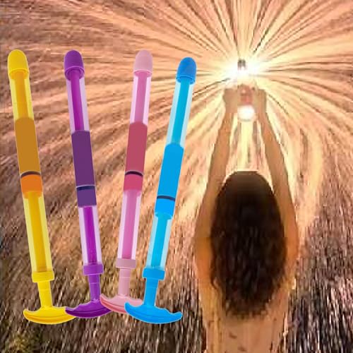Feuerwerks Wasserpistole Spielzeug, 4 Stück Romantische Feuerwerk Wasserpistole Wasserspielzeug für Kinder, Hochdruck Wasserpistolen Im Feuerwerksstil zum Outdoor Baden Pool Beach Party (A) von FUFRE