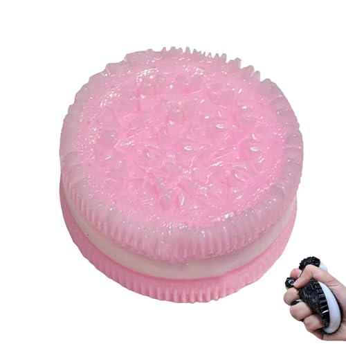 Keks Anti-Stress Spielzeug, Squishy Fidget Toy für Erwachsene, Entspannung und Stressabbau, Kindergeburtstag Gastgeschenke (Rosa) von FUFRE