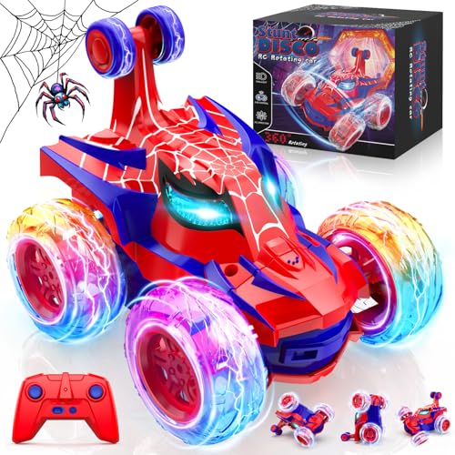 Ferngesteuertes Auto Kinder Spielzeug ab 3 4 5 6 7 8 9 Jahre Junge Mädchen, 2.4Ghz Stunt Spider Autos RC Monster Truck mit Coole Lichter, Geschenk Weihnachten Geburtstags Kinderspielzeug ab 3-6 Jahre Ferngesteuertes Auto Kinder Spielzeug ab 3 4 5 6 7 8 9 Jahre Junge Mädchen, 2.4Ghz Stunt Spider Autos RC Monster Truck mit Coole Lichter, Geschenk Weihnachten Geburtstags Kinderspielzeug ab 3-6 Jahre von FUIOCOCP