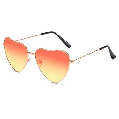 FUIPVGI 2 Stücke Fischerhut + Orange Brillen in Herzform, Aperol Spritz Kostüm Accessoires Set, Bestickte Anglerhut, Party Hut, Bucket Hat, Bierhut, für Fasching Karneval Cosplay Kostüme (Orange) von FUIPVGI