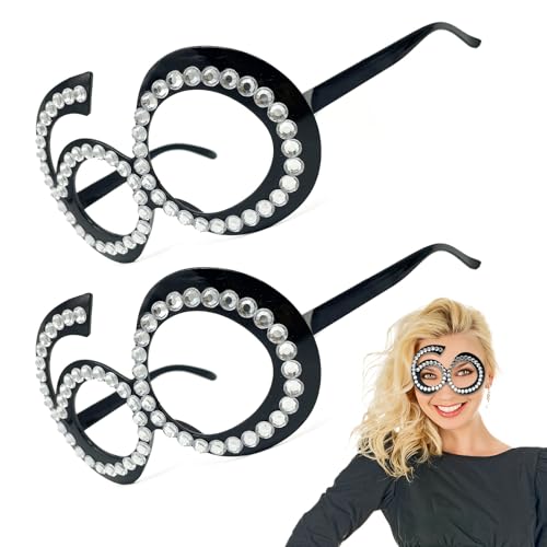 FUIPVGI 2 Stücke Geburtstag Brille zum 60 Partybrille für Erwachsene, Kunststoffrahmen Polarisiert Brille, Mode Rave Spaßbrille, Dress up Brille in Form der Zahl, für Geburtstag Mottoparty FUIPVGI 2 Stücke Geburtstag Brille zum 60 Partybrille für Erwachsene, Kunststoffrahmen Polarisiert Brille, Mode Rave Spaßbrille, Dress up Brille in Form der Zahl, für Geburtstag Mottoparty von FUIPVGI
