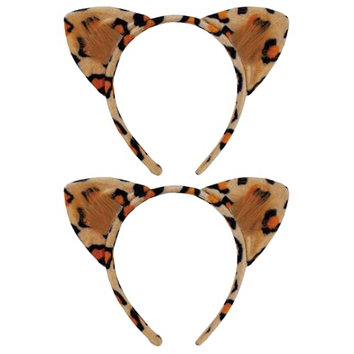 FUIPVGI 2 Stücke Haarreif Leopardenohren, Leopard Haarreif, Leoparden Ohrstirnbänder Hair Hoops, Katzenohr Stirnbänder,für Halloween Haarschmuck, Kopfschmuck, Karneval, Fasching, Mottoparty (Braun) FUIPVGI 2 Stücke Haarreif Leopardenohren, Leopard Haarreif, Leoparden Ohrstirnbänder Hair Hoops, Katzenohr Stirnbänder,für Halloween Haarschmuck, Kopfschmuck, Karneval, Fasching, Mottoparty (Braun) von FUIPVGI