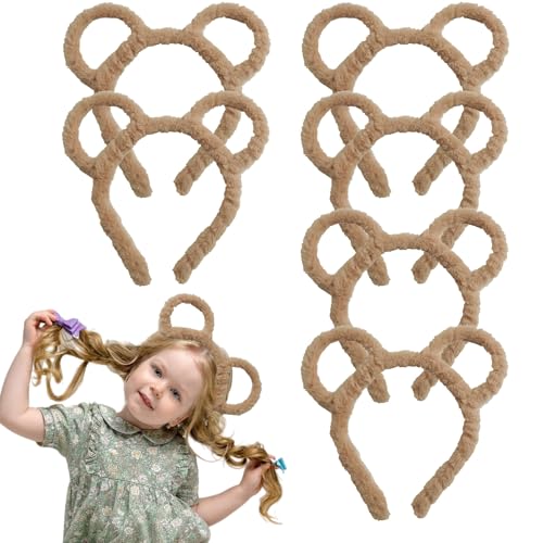 FUIPVGI 6 Stücke Bärenohren Stirnbänder, Plüsch Ohren Haarreifen Damen, Rund Maus Bär Ohren Teddy Bär Haarreif für Maskerade, Party, Geburtstagsfeier, Tägliche Verkleidung, Fotografie, Cosplay (Braun) FUIPVGI 6 Stücke Bärenohren Stirnbänder, Plüsch Ohren Haarreifen Damen, Rund Maus Bär Ohren Teddy Bär Haarreif für Maskerade, Party, Geburtstagsfeier, Tägliche Verkleidung, Fotografie, Cosplay (Braun) von FUIPVGI