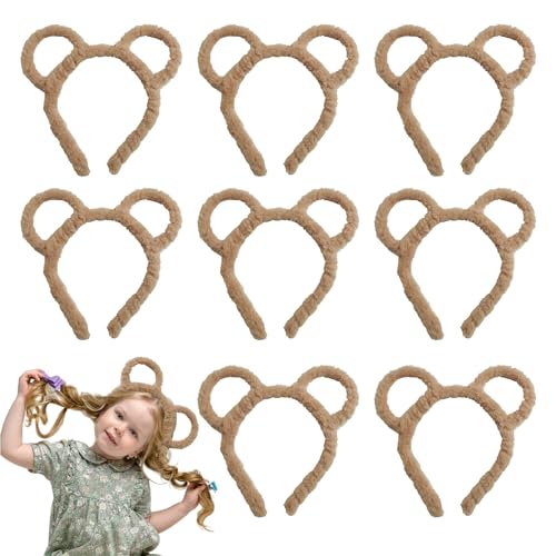 FUIPVGI 8 Stücke Bärenohren Stirnbänder, Plüsch Ohren Haarreifen Damen, Rund Maus Bär Ohren Teddy Bär Haarreif für Maskerade, Party, Geburtstagsfeier, Tägliche Verkleidung, Fotografie, Cosplay (Braun) FUIPVGI 8 Stücke Bärenohren Stirnbänder, Plüsch Ohren Haarreifen Damen, Rund Maus Bär Ohren Teddy Bär Haarreif für Maskerade, Party, Geburtstagsfeier, Tägliche Verkleidung, Fotografie, Cosplay (Braun) von FUIPVGI