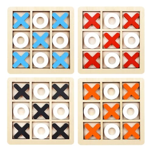 FULHANY 4 StüCk Tic Tac Toe Spiel - Tik Tak Toe - Tictactoe - Tischspielset, Klassisches Heimbrett, Geeignet FüR Die Innendekoration Von Heimpartys FüR Erwachsene FULHANY 4 StüCk Tic Tac Toe Spiel - Tik Tak Toe - Tictactoe - Tischspielset, Klassisches Heimbrett, Geeignet FüR Die Innendekoration Von Heimpartys FüR Erwachsene von FULHANY