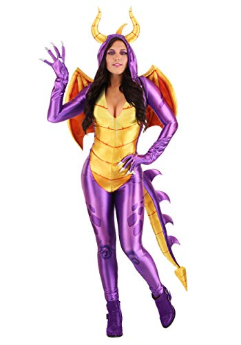 Women's Spyro the Dragon Fancy Dress Costume Jumpsuit X-Small von FUN Costumes