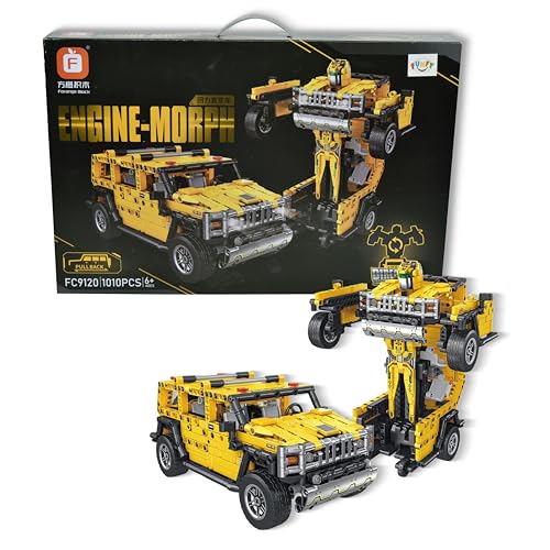 FUNFY 1010 Pcs 2-in-1 Pull Back Car and Transformer Building Blocks Toy | Yellow | ABS Plastic | This Deformation Car Become Transformer Figure | Perfect for Giftings | Action Figure FUNFY 1010 Pcs 2-in-1 Pull Back Car and Transformer Building Blocks Toy | Yellow | ABS Plastic | This Deformation Car Become Transformer Figure | Perfect for Giftings | Action Figure von FUNFY
