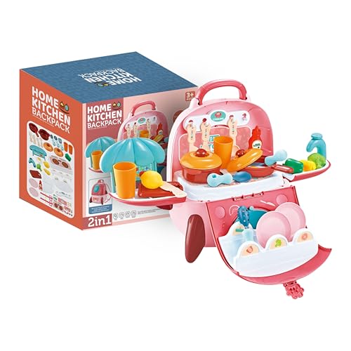 FUNFY 2-in-1 tragbare Rucksack Spielzeug Küche Playset | Multicolor | Material: Kunststoff | Kochutensilien, Töpfe, Obst und Gemüse | Skill-Building | Rollenspiel | für Kinder FUNFY 2-in-1 tragbare Rucksack Spielzeug Küche Playset | Multicolor | Material: Kunststoff | Kochutensilien, Töpfe, Obst und Gemüse | Skill-Building | Rollenspiel | für Kinder von FUNFY