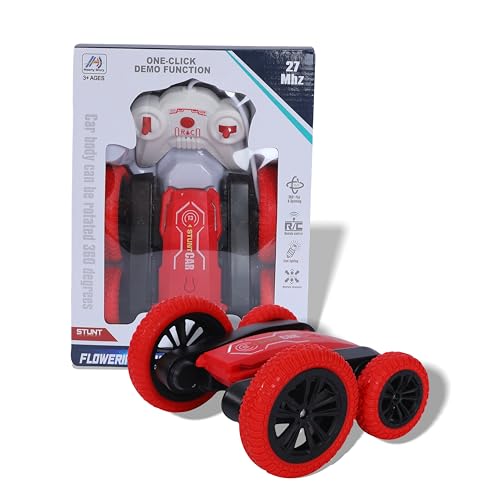 FUNFY 4WD High-Speed RC Butterfly Stunt Toy Car | Assorted | with 360° Flat and V Shape Rotation, Double Side Drive | Anti-Slip Shock Proof Tyres | Displaying Various Messages for Kids von FUNFY