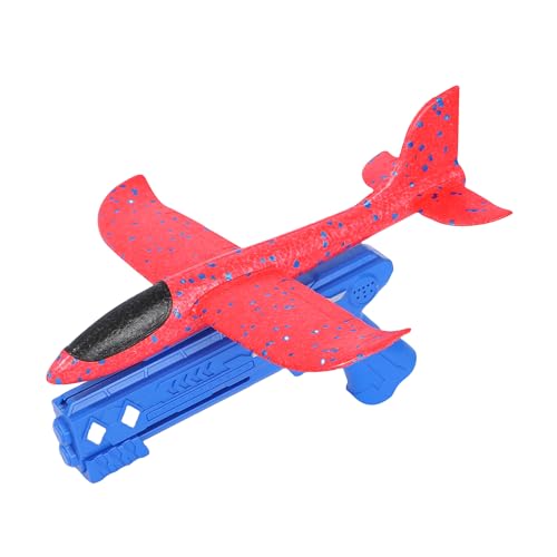 FUNFY Outdoor Foam Airplane Launcher Gun | EPP Polymer and Plastic |Blue and Red |2 Aircraft Gliders for Exciting Aerial Adventures | Provides Hours of Entertainment for Kids von FUNFY