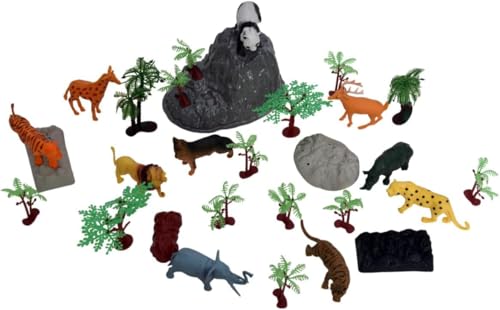 FUNFY Wild Animal Safari and Forest Toy Set with Box | Multicolor | Assortment of Miniature Includes 10 Animal Figures with 18 Forest Trees and Rocks | Encourage Imaginative Play | for Kids FUNFY Wild Animal Safari and Forest Toy Set with Box | Multicolor | Assortment of Miniature Includes 10 Animal Figures with 18 Forest Trees and Rocks | Encourage Imaginative Play | for Kids von FUNFY