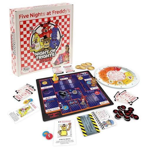 Funko Games - Five Nights at Freddy's - Night of Frights, Horror-Brettspiel für Erwachsene & Kinder ab 8 Jahren, Strategiespiel mit FNAF-Figuren, 2-4 Spieler, 30 Minuten von FUNKO GAMES