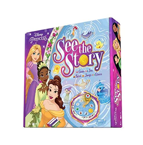 Funko Games Funko Signature - Disney Princess See The Story - ENG/FR/DE/SP/IT Lanaguages - Disney Princesses - Light Strategy Board Game for Children & Adults (Ages 10+) - 2-4 Players - Geschenkidee von FUNKO GAMES