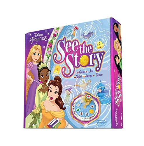 Funko Games Funko Signature - Disney Princess See The Story - ENG/FR/DE/SP/IT Lanaguages - Disney Princesses - Light Strategy Board Game for Children & Adults (Ages 10+) - 2-4 Players - Geschenkidee von FUNKO GAMES