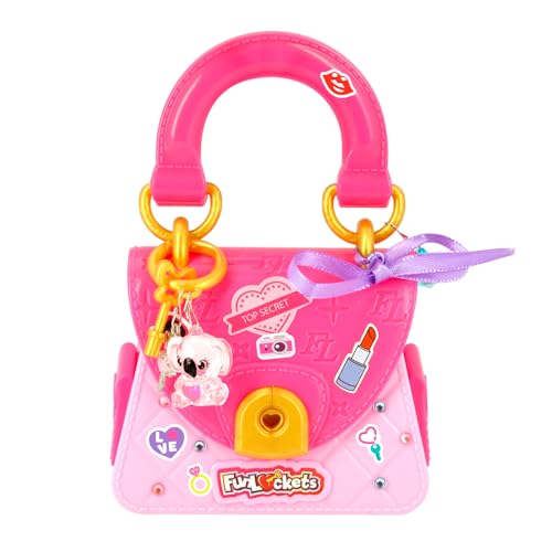 Funlockets Secret Tiny Bag – Kinderzubehör & Aktivitätsset mit Schloss & Schlüssel – Dekorieren, anpassen & stylen Sie Ihre Handtasche, entsperren Sie mehr als 15 lustige Überraschungen von niedlichen von FUNLOCKETS