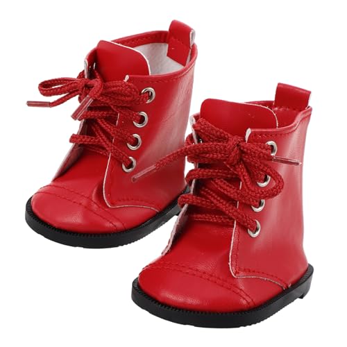 FUNNETOYU 1 Paar Puppenstiefel Zoll Puppenschuhe Puppenkleidung Zubehör Puppenzubehör für Anlässe Zoll Puppenzubehör PUPU-Lederstiefel für Puppen Schuhe für Puppen Babypuppenzubehör rot FUNNETOYU 1 Paar Puppenstiefel Zoll Puppenschuhe Puppenkleidung Zubehör Puppenzubehör für Anlässe Zoll Puppenzubehör PUPU-Lederstiefel für Puppen Schuhe für Puppen Babypuppenzubehör rot von FUNNETOYU
