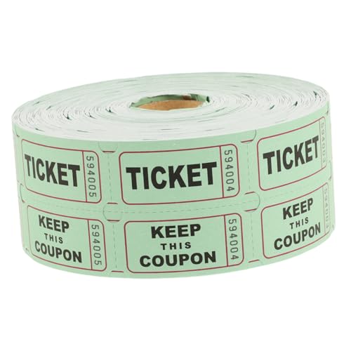FUNNETOYU 1 Rolle essensgutscheine Ziehungsscheine Theaterkarten Tombolatickets Wertvolle Tickets Grüne Tombola-Tickets Essenskarten Tombola-Preise Los Papier Green FUNNETOYU 1 Rolle essensgutscheine Ziehungsscheine Theaterkarten Tombolatickets Wertvolle Tickets Grüne Tombola-Tickets Essenskarten Tombola-Preise Los Papier Green von FUNNETOYU