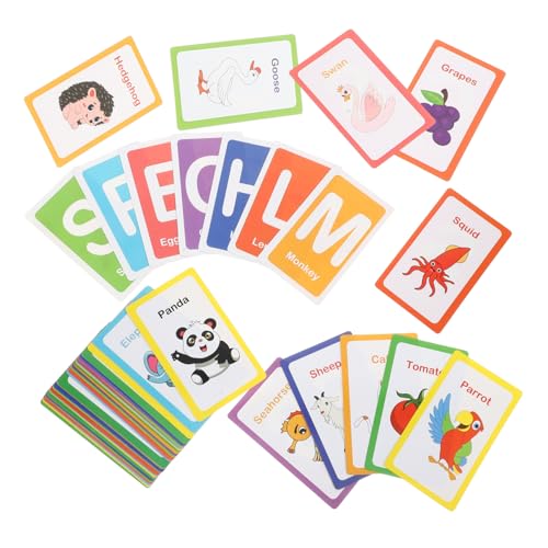 FUNNETOYU 1 Satz Alphabet-Karten lehrreich Kleinkinder Haushaltsspielzeug für Flash-Karten Lernspielzeug für frühe Bildungskarten Cartoon Kinderspielzeug Lernkarten Papier FUNNETOYU 1 Satz Alphabet-Karten lehrreich Kleinkinder Haushaltsspielzeug für Flash-Karten Lernspielzeug für frühe Bildungskarten Cartoon Kinderspielzeug Lernkarten Papier von FUNNETOYU