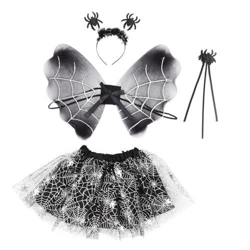 FUNNETOYU 1 Satz Aufführungsset für Spinne Kostüme Flügel Halloween-Attacken halloween-dekoration Kinderstirnband -Halloween-Outfit Cosplay-Stirnband Performance-Rock Abs Black FUNNETOYU 1 Satz Aufführungsset für Spinne Kostüme Flügel Halloween-Attacken halloween-dekoration Kinderstirnband -Halloween-Outfit Cosplay-Stirnband Performance-Rock Abs Black von FUNNETOYU