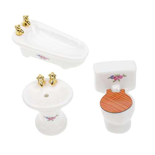 FUNNETOYU 1 Satz Badezimmer 3-teiliges Set badezimmerdeko Bathroom Decoration Geschenkidee Toys laufstall Badmöbel aus Keramik Mini House Accessory gefälschte Toilette FUNNETOYU 1 Satz Badezimmer 3-teiliges Set badezimmerdeko Bathroom Decoration Geschenkidee Toys laufstall Badmöbel aus Keramik Mini House Accessory gefälschte Toilette von FUNNETOYU