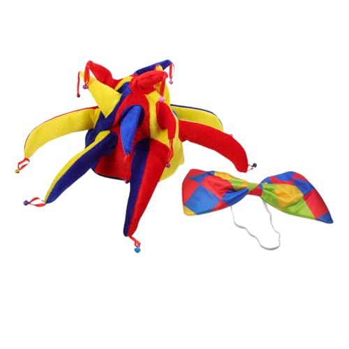 FUNNETOYU 1 Satz Clown-Kostüm Stirnbänder Schutzhelm Fischhut Piraten-Augenklappe Piratenhüte Kappe Clown-Hut-Stirnband Clown -Requisiten Party-Clown-Hut Requisiten für Zirkuskostüme Stoff von FUNNETOYU