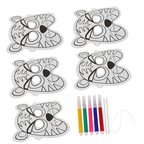FUNNETOYU 1 Satz Doodle-ballonmaske Weiße Vollgesichtsmaske Tragen Tiere Plüsch Bausätze Filter Masken Zum Bemalen Bausatz Geist Haustier Luft Augenmasken Selber Machen Schlag Graham Glasur von FUNNETOYU