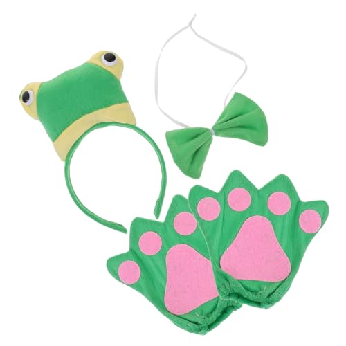 FUNNETOYU 1 Satz Frosch-Stirnband-Set Frosch Kostüm Stirnband Tierkostüm für Froschhandschuhe Froschkostüm Cosplay-Zubehör Cartoon-Kostüm für Cartoon-Tier-Stirnband Stoff Green FUNNETOYU 1 Satz Frosch-Stirnband-Set Frosch Kostüm Stirnband Tierkostüm für Froschhandschuhe Froschkostüm Cosplay-Zubehör Cartoon-Kostüm für Cartoon-Tier-Stirnband Stoff Green von FUNNETOYU
