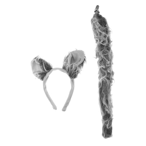 FUNNETOYU 1 Satz Grauer Wolfskopfschmuck Schwanzsatz Wolf-haarbänder Kind Cosplay Hälfte- Party Led Fälschung Halloween Ohren Und Stirnbänder Junge Kostüme Beängstigend Plüsch FUNNETOYU 1 Satz Grauer Wolfskopfschmuck Schwanzsatz Wolf-haarbänder Kind Cosplay Hälfte- Party Led Fälschung Halloween Ohren Und Stirnbänder Junge Kostüme Beängstigend Plüsch von FUNNETOYU