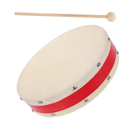 FUNNETOYU 1 Satz Handtrommel für Holzrahmen Trommel mit Schlägel Percussion Instrument Kreativität und Rhythmusentwicklung für Spiel und Musikunterricht von FUNNETOYU
