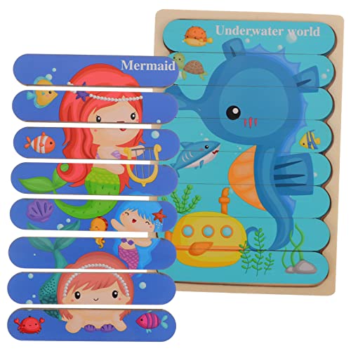 FUNNETOYU 1 Satz Holzpuzzle für Lernspielzeug aus Holz mit Abgerundeten Kanten Fördert die Kognitive Entwicklung für Kleinkinder und Vorschulkinder FUNNETOYU 1 Satz Holzpuzzle für Lernspielzeug aus Holz mit Abgerundeten Kanten Fördert die Kognitive Entwicklung für Kleinkinder und Vorschulkinder von FUNNETOYU