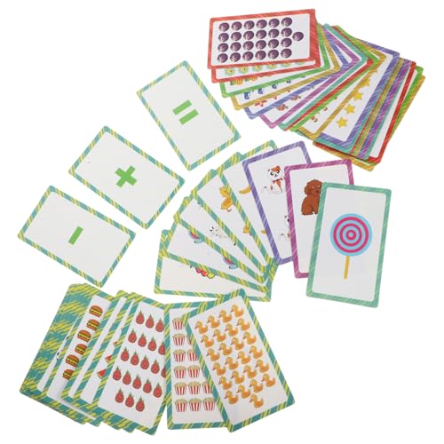 FUNNETOYU 1 Satz Karteikarten Zur Früherziehung Cartoon Kinderspielzeug Tragbares Kinderspielzeug Nummer Flash-Karten Kognitives Kinderspielzeug Kinderzubehör Lernkarten Lernspielzeug Papier von FUNNETOYU