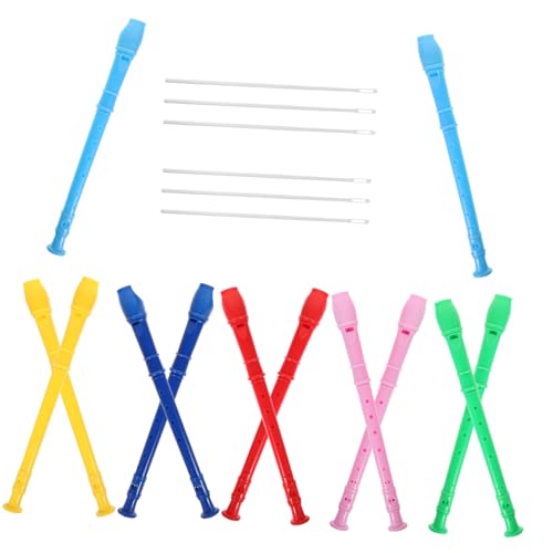 FUNNETOYU 1 Satz Klarinette mit Reinigungsstift Teiliges Übungsset Blau Gelb Rot Grün und Dunkelblau für Anfänger und Vorschulkinder von FUNNETOYU