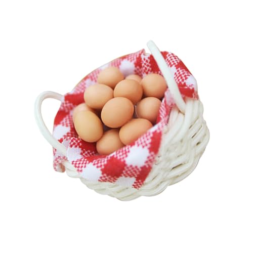 FUNNETOYU 1 Satz Mini Eier Korb Dekoration Schlafzimmer wohnzimmerdeko Miniatures Miniature Chicken Egg Basket Miniatur-Dekorationen Tu so, als würdest du Eiermodelle Harz FUNNETOYU 1 Satz Mini Eier Korb Dekoration Schlafzimmer wohnzimmerdeko Miniatures Miniature Chicken Egg Basket Miniatur-Dekorationen Tu so, als würdest du Eiermodelle Harz von FUNNETOYU