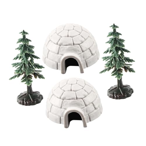 FUNNETOYU 1 Satz Mini Figuren Realistische Schneehäuser mit Weihnachtsbaum Deko Teiliges Modell für Sandtischlandschaften und Festliche Dekoration FUNNETOYU 1 Satz Mini Figuren Realistische Schneehäuser mit Weihnachtsbaum Deko Teiliges Modell für Sandtischlandschaften und Festliche Dekoration von FUNNETOYU