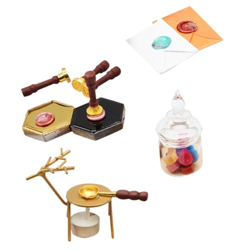 FUNNETOYU 1 Satz Miniatur Modellhaus Zubehör Simulierte Wachssiegel Puppenhaus Deko für Miniatur Landschaften und Kreative Wohnaccessoires von FUNNETOYU