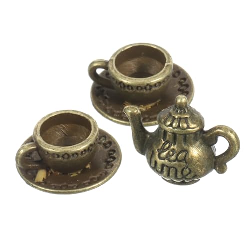 FUNNETOYU 1 Satz Miniatur Teekannen Set aus Metall Teiliges Handgefertigtes Teeservice für Puppenhäuser und Fotografie Elegantes Accessoire für Küchen und Wohnräume FUNNETOYU 1 Satz Miniatur Teekannen Set aus Metall Teiliges Handgefertigtes Teeservice für Puppenhäuser und Fotografie Elegantes Accessoire für Küchen und Wohnräume von FUNNETOYU