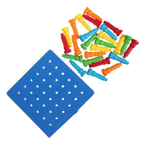 FUNNETOYU Steckbrettspielzeug für Kleinkinder Farbsortierung und Zählbrett Montessori Feinmotorikspielzeug Robustes und Sicheres Spielzeug Lernwerkzeug für Frühkindliche Entwicklung von FUNNETOYU