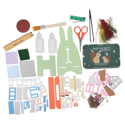 FUNNETOYU 1 Satz Montieren Sie EIN Hausmodell Miniaturmöbel für Dollhouse Modellhaus-Bausatz Miniatur-Puppenhaus- Mini-Puppenhauszubehör Miniaturhauszubehör Miniaturen-Bausatz Acryl von FUNNETOYU