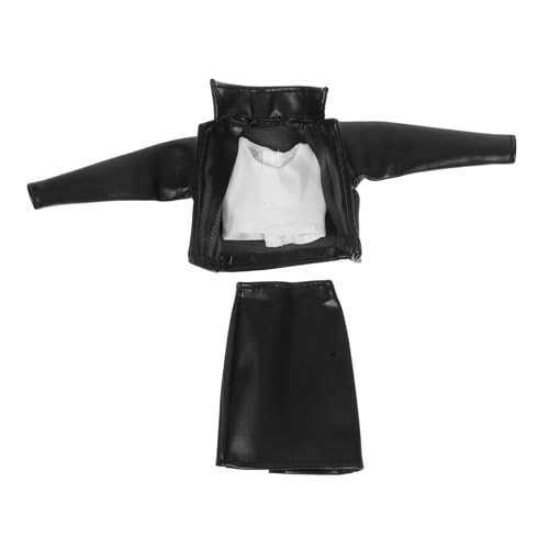 FUNNETOYU 1 Satz Puppenkleidung Modisches Outfit mit Jacke Weste und Rock aus PU Leder für Rollenspiele und Sammlungen Komfortabel und für Große Puppen FUNNETOYU 1 Satz Puppenkleidung Modisches Outfit mit Jacke Weste und Rock aus PU Leder für Rollenspiele und Sammlungen Komfortabel und für Große Puppen von FUNNETOYU