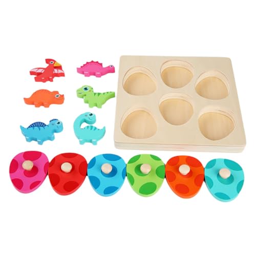 FUNNETOYU 1 Satz Puzzle Holzspielzeug rätselbuch Toys rätsel Dinosaurierspielzeug Kinderrätsel Bildungsspielzeug pädagogisches hölzern von FUNNETOYU