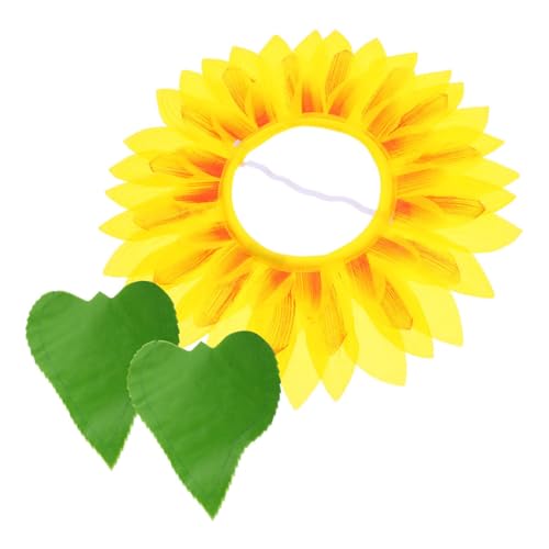 FUNNETOYU 1 Satz Sonnenblumenkopfbedeckung Sonnenblumenstirnband Erwachsene Sonnenblumenkrone Sonnenblumenkopfschmuck Blumenhut Sonnenblume Kopfstück Zubehör Mit Tanzkostüm Gelb Seidentuch FUNNETOYU 1 Satz Sonnenblumenkopfbedeckung Sonnenblumenstirnband Erwachsene Sonnenblumenkrone Sonnenblumenkopfschmuck Blumenhut Sonnenblume Kopfstück Zubehör Mit Tanzkostüm Gelb Seidentuch von FUNNETOYU
