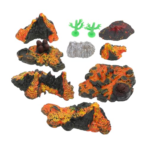 FUNNETOYU Simulation Vulkan Modelle Spielzeug Für Jungen Und Mädchen Vulkan Spielzeug Set Dekorative Ornamente Robustes PVC-Material von FUNNETOYU