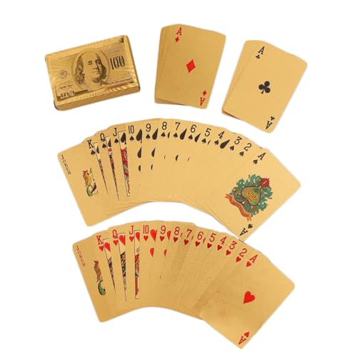 FUNNETOYU 1 Satz wasserdichte Goldfolien Pokerkarten Lustige Spielkarten für Unterhaltung für Zuhause Bar und Büro mit Kreativem Design und Hervorragendem Spielgefühl FUNNETOYU 1 Satz wasserdichte Goldfolien Pokerkarten Lustige Spielkarten für Unterhaltung für Zuhause Bar und Büro mit Kreativem Design und Hervorragendem Spielgefühl von FUNNETOYU