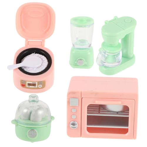 FUNNETOYU 1 Set Miniatur Küchenwerkzeuge Mini Entsafter Puppenhaus Dekorationen Elektroofen Puppenhaus Zubehör Küchenzubehör DIY Mini Küche Mini Puppenzubehör Kunststoff von FUNNETOYU
