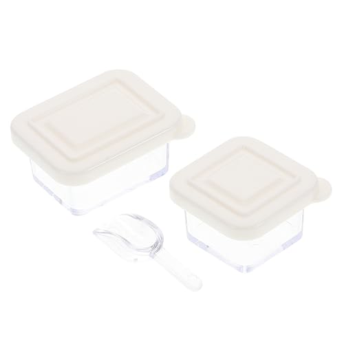 FUNNETOYU 1 Set Miniatur Lunchbox Für Puppenhäuser Puppenhaus Lunchbox Puppenhaus Dekoration Miniatur Modell Miniatur Hauszubehör Miniatur Lunchbox Transparenter Kunststoff von FUNNETOYU