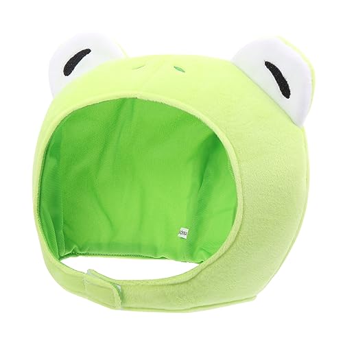 FUNNETOYU 1 Stück Frosch Kapuzenmütze Kopfbedeckung Requisiten Grüner Froschhut Foto Requisiten Hut Frosch Plüschmütze Frosch Mütze Für Foto -requisiten Performance-hut Green Stoff von FUNNETOYU