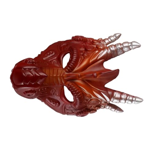 FUNNETOYU 1 Stück Halloween-Drachenmaske halloween accessories zubehör halloween hallowen masks halloween mask Drachenmaskenkostüm Maskerademaske Gesicht Party-Maske Kostüm Drachenmaske rot von FUNNETOYU