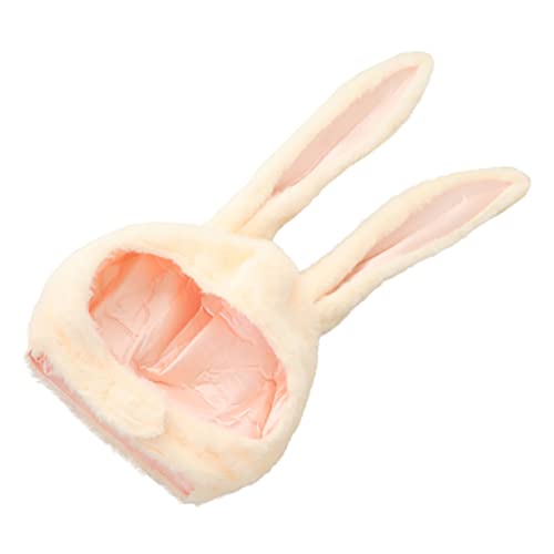 FUNNETOYU 1 Stück Hut mit Hasenohren Party lustiger Kopfschmuck Kaninchenkostüm Häschenohrkappe für halloween mitgebsel halloween oblaten Ostern-Partyhut Neuheit Partyhut PP Baumwolle Beige von FUNNETOYU
